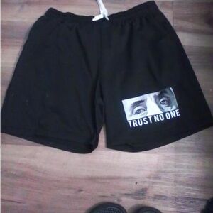 Trust No One Black Men's Athletic Shorts